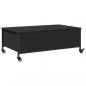 Preview: Couchtisch mit Rollen Schwarz 91x55x34 cm Holzwerkstoff