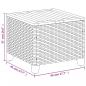 Preview: Gartentisch Grau 45x45x37 cm Poly Rattan Akazienholz