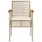 Preview: 4-tlg. Garten-Lounge-Set mit Kissen Beige Poly Rattan