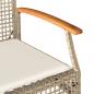 Preview: 4-tlg. Garten-Lounge-Set mit Kissen Beige Poly Rattan