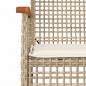 Preview: 4-tlg. Garten-Lounge-Set mit Kissen Beige Poly Rattan