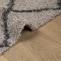 Preview: Teppich Shaggy Hochflor Modern Beige und Anthrazit 80x200 cm