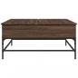 Preview: Couchtisch Braun Eichen-Optik 95x95x45 cm Holzwerkstoff Metall