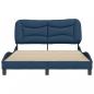 Preview: Bettgestell mit Kopfteil Blau 140x190 cm Stoff