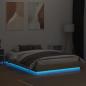 Preview: Bettgestell mit LED Sonoma-Eiche 150x200 cm