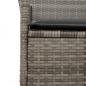 Preview: Gartenstühle mit Kissen 2 Stk. Grau Poly Rattan Massivholz