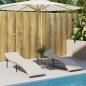 Preview: Sonnenliegen 2 Stk. mit Tisch Beige Poly Rattan