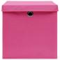 Preview: Aufbewahrungsboxen mit Deckeln 4 Stk. 28x28x28 cm Rosa