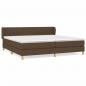 Preview: Boxspringbett mit Matratze Dunkelbraun 200x200 cm Stoff