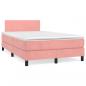 Preview: Boxspringbett mit Matratze Rosa 120x200 cm Samt