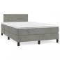 Preview: Boxspringbett mit Matratze Hellgrau 120x200 cm Samt