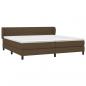 Preview: Boxspringbett mit Matratze Dunkelbraun 200x200 cm Stoff