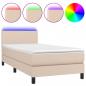 Preview: Boxspringbett mit Matratze & LED Cappuccino-Braun 80x200cm