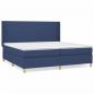 Preview: ARDEBO.de - Boxspringbett mit Matratze Blau 200x200 cm Stoff