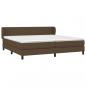 Preview: Boxspringbett mit Matratze Dunkelbraun 200x200 cm Stoff