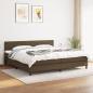 Preview: ARDEBO.de - Boxspringbett mit Matratze Dunkelbraun 200x200 cm Stoff