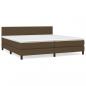 Preview: Boxspringbett mit Matratze Dunkelbraun 200x200 cm Stoff