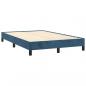 Preview: Boxspringbett mit Matratze Dunkelblau 120x200 cm Samt