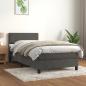 Preview: ARDEBO.de - Boxspringbett mit Matratze Dunkelgrau 100x200 cm Samt