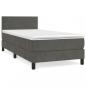 Preview: Boxspringbett mit Matratze Dunkelgrau 100x200 cm Samt