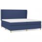 Preview: ARDEBO.de - Boxspringbett mit Matratze Blau 200x200 cm Stoff