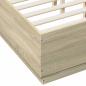 Preview: Bettgestell mit LED Sonoma-Eiche 140x190 cm Holzwerkstoff