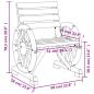 Preview: Gartenstuhl 58x58x78,5 cm Massivholz Tanne