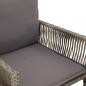 Preview: Garten-Barhocker mit Kissen 2 Stk. Grau Poly Rattan