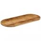 Preview: ARDEBO.de - Tischplatte 110x40x3,8 cm Oval Raues Massives Mangoholz