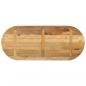 Preview: Tischplatte 110x40x3,8 cm Oval Raues Massives Mangoholz