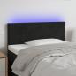 Preview: ARDEBO.de - LED Kopfteil Schwarz 80x5x78/88 cm Samt