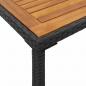 Preview: Gartentisch mit Akazienholz-Platte 115x54x74 cm Poly Rattan