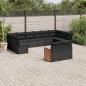 Preview: ARDEBO.de - 12-tlg. Garten-Sofagarnitur mit Kissen Schwarz Poly Rattan