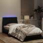 Preview: Bettgestell mit LED Schwarz 90x190 cm Samt