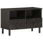 Preview: ARDEBO.de - TV-Schrank Schwarz 70x33x46 cm Massivholz Mango