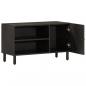 Preview: TV-Schrank Schwarz 80x31x46 cm Massivholz Mango