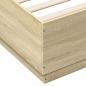 Preview: Bettgestell mit LED Sonoma-Eiche 150x200 cm Holzwerkstoff