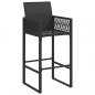 Preview: Garten-Barhocker 2 Stk. Schwarz Poly Rattan