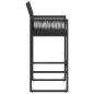 Preview: Garten-Barhocker 2 Stk. Schwarz Poly Rattan