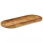 Preview: ARDEBO.de - Tischplatte 140x50x3,8 cm Oval Raues Massives Mangoholz