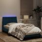 Preview: Bettgestell mit LED-Leuchten Blau 90x200 cm Samt