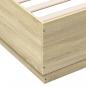 Preview: Bettgestell mit LED Sonoma-Eiche 140x200 cm Holzwerkstoff