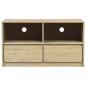 Preview: TV-Schrank SAUDA Eiche-Optik 99x43x55 cm Massivholz Kiefer	