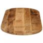 Preview: Tischplatte 140x60x2,5 cm Oval Raues Massives Mangoholz