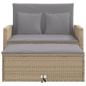 Preview: Gartensofa mit Kissen 2-Sitzer Beige Poly Rattan