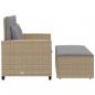 Preview: Gartensofa mit Kissen 2-Sitzer Beige Poly Rattan