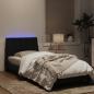 Preview: Bettgestell mit LED-Leuchten Schwarz 90x190 cm Samt