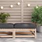 Preview: Gartenhocker mit Kissen Massivholz Kiefer