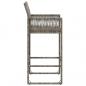 Preview: Garten-Barhocker 2 Stk. Grau Poly Rattan