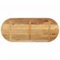 Preview: Tischplatte 100x40x3,8 cm Oval Raues Massives Mangoholz